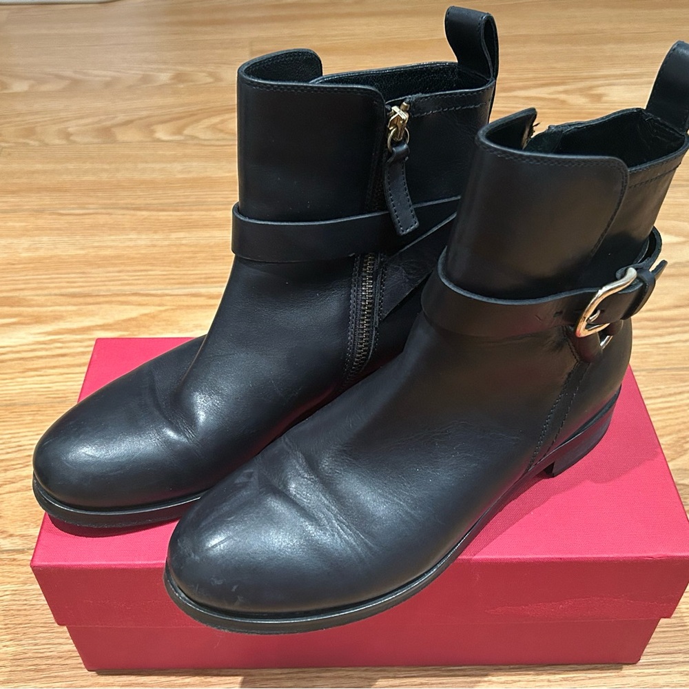 US 8 Alexander McQueen Black Leather Ankle Boots